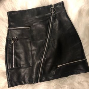 Fashions Nova faux leather skirt